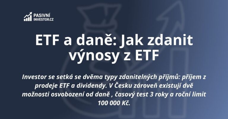 ETF a daně: Jak zdanit výnosy z ETF fondů